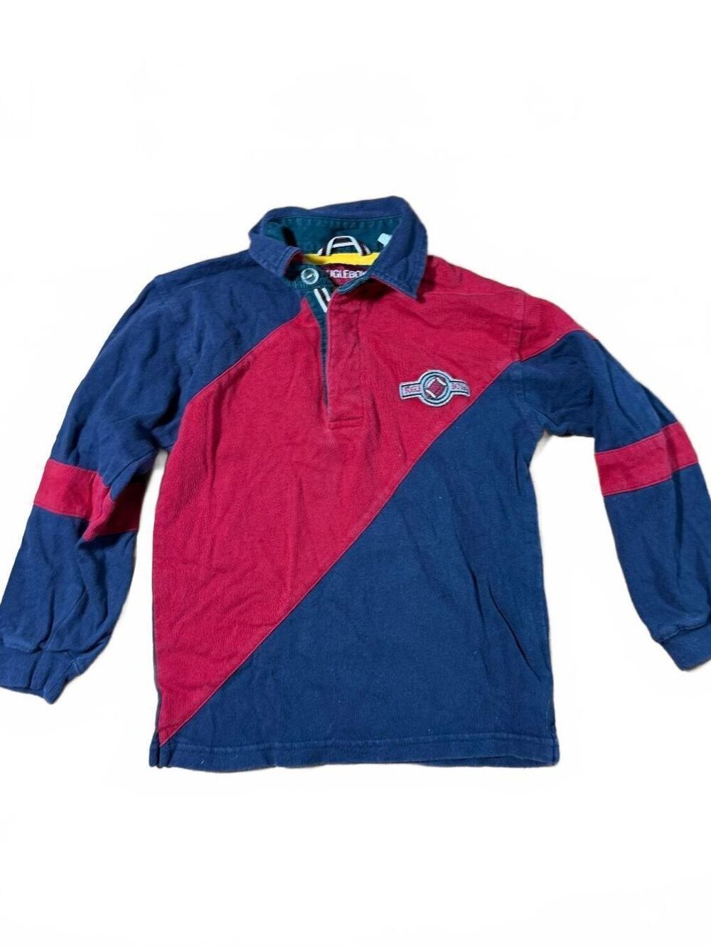 90s Bugle Boy Kids' Rugby Style Long Sleeve Size S